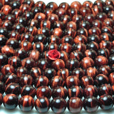 Natural Red Tiger's Eye AA Smooth Round Loose Beads Gemstone Bracelet
