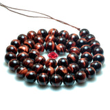Natural Red Tiger's Eye AA Smooth Round Loose Beads Gemstone Bracelet