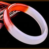 Red Agate Chalcedony 54-64mm Bracelet Hand-Carved Emerald Bangles