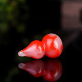 Red Jade Gourd Pendant Necklace Chinese Jadeite Charm Jewelry Gift