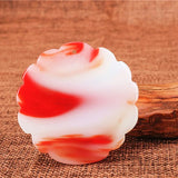 Red Jade Peacock Pendant Necklace Hand-Carved Jewelry Amulet