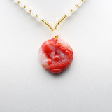 Red Jade Pixiu Pendant Necklace Chinese Hand-Carved Amulet