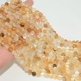 Red/Yellow Hematoid Quartz Round Beads 8mm-8.3mm