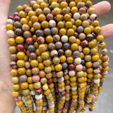 Red Yellow Mookaite Stone Beads Round Spacer Beads Jewelry Making DIY Bracelet