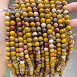 Red Yellow Mookaite Stone Beads Round Spacer Beads Jewelry Making DIY Bracelet