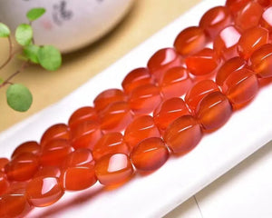 Red Agate Stone Bracelet 8X12mm Energy Magnetic Field Jewelry