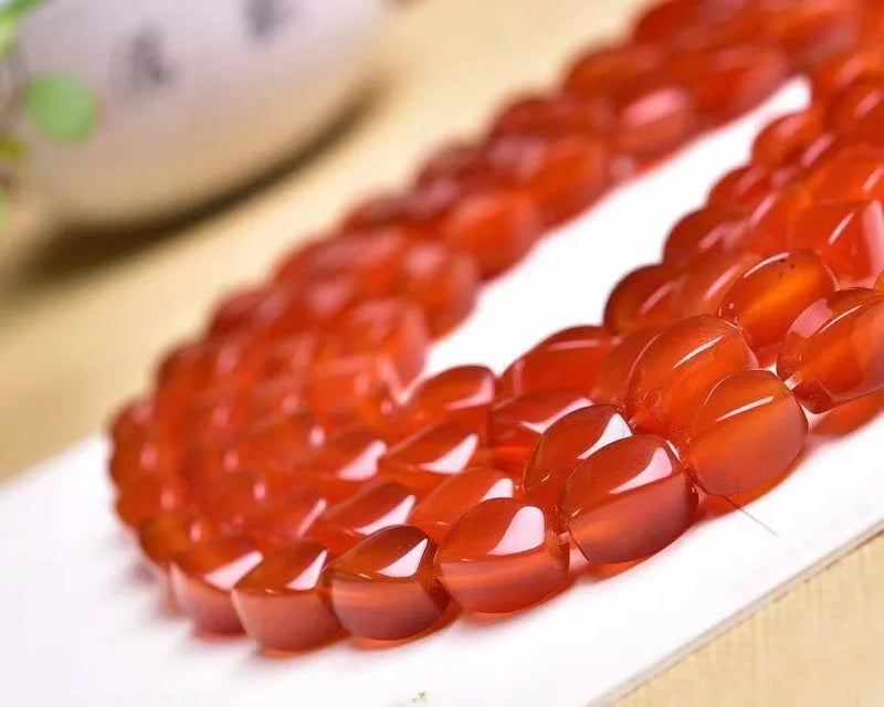 Red Agate Stone Bracelet 8X12mm Energy Magnetic Field Jewelry