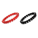 Red & Agate 8MM Round Bead Bracelet Boutique Jewelry Gift