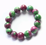 Red Green Jade Lucky Stretch Elastic Bracelet Jewelry