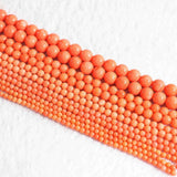 Reddish Orange Coral Round Beads 2mm-8mm High Jewelry Making B652
