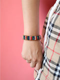 Regalite Tube Stones Chakra Bracelets Beaded Wrap Cuff Bangles