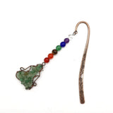 Chakra Tree of Life Bookmark 7 Colors Reiki Gravel Braid Crystal Mineral Rock