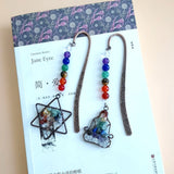 Chakra Tree of Life Bookmark 7 Colors Reiki Gravel Braid Crystal Mineral Rock