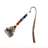 Chakra Tree of Life Bookmark 7 Colors Reiki Gravel Braid Crystal Mineral Rock