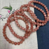 6mm Rhodochrosite Bucket Bead Bracelet for Women's Gift