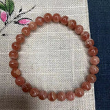 6mm Rhodochrosite Bucket Bead Bracelet for Women's Gift