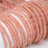 Natural Rhodochrosite Faceted Cube Beads 4mm