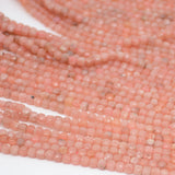 Natural Rhodochrosite Faceted Cube Beads 4mm