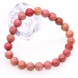 Rhodochrosite Stone Bracelet 8MM Round Ro'se Beaded Gift