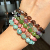Natural Rhodonite Canada Jades Quartz Apatite Amazonite Stone Beads