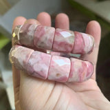 Rhodonite Stone Beads Bracelet Bangle for DIY Jewelry Gift