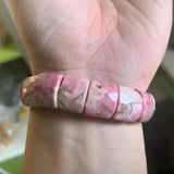 Rhodonite Stone Beads Bracelet Bangle for DIY Jewelry Gift