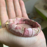 Rhodonite Stone Beads Bracelet Bangle for DIY Jewelry Gift