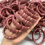 Natural Rhodonite Stone Beads Bracelet for Women