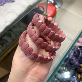 Natural Rhodonite Stone Beads Bracelet for Women