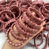 Natural Rhodonite Stone Beads Bracelet for Women