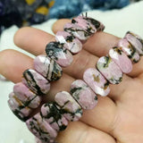 Natural Rhodonite Stone Beads Bracelet for Woman