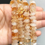 Natural Yellow Citrines Quartz Irregular Loose Spacer Beads for Jewelry Making