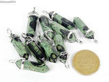 Rhyolite Gems Stones Hexagonal Pointed Pendant Beads Necklace Earrings