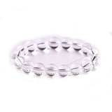 Rock Crystal Beaded Bracelet Women Reiki Clear Quartz Stone Chakra Bangle