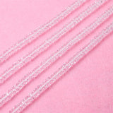 Clear Quartz Strand Beads Rondelle Faceted Abacus Shape 3x6/4x8mm