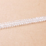 Clear Quartz Strand Beads Rondelle Faceted Abacus Shape 3x6/4x8mm