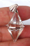 Rock Crystal BiCone Pendant Women Jewelry Wedding Gift