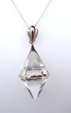 Rock Crystal BiCone Pendant Women Jewelry Wedding Gift