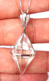 Rock Crystal BiCone Pendant Women Jewelry Wedding Gift