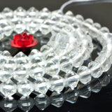 Rock Crystal Faceted Rondelle Loose Beads Gemstone Bracelet Necklace