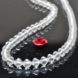 Rock Crystal Faceted Rondelle Loose Beads Gemstone Bracelet Necklace