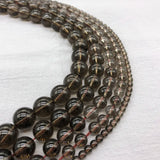 Natural Smoky Quartz Round Beads 4-12mm Brown Spacer Beads