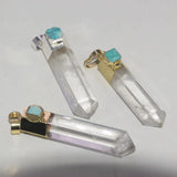 Clear Quartz Crystal Pendant Hexagonal Jewelry for Women