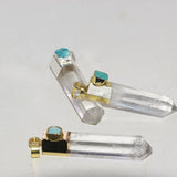 Clear Quartz Crystal Pendant Hexagonal Jewelry for Women