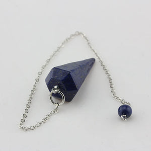 Pink Quartz Crystal Hexagon Pyramid Reiki Pendulum Pendant