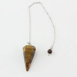 Pink Quartz Crystal Hexagon Pyramid Reiki Pendulum Pendant