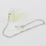 Pink Quartz Crystal Hexagon Pyramid Reiki Pendulum Pendant