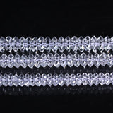 Rock Quartz Beads Faceted Rondelle Clear Crystal Loose Beads