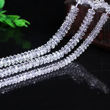 Rock Quartz Beads Faceted Rondelle Clear Crystal Loose Beads
