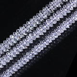 Rock Quartz Beads Faceted Rondelle Clear Crystal Loose Beads